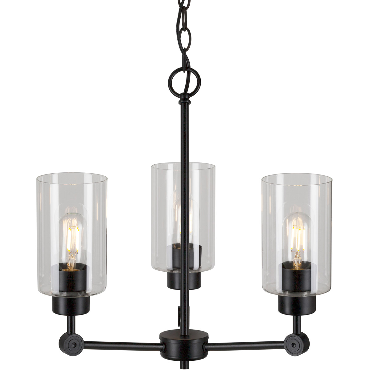 Jayden 3 Light 18 inch Black Chandelier Ceiling Light