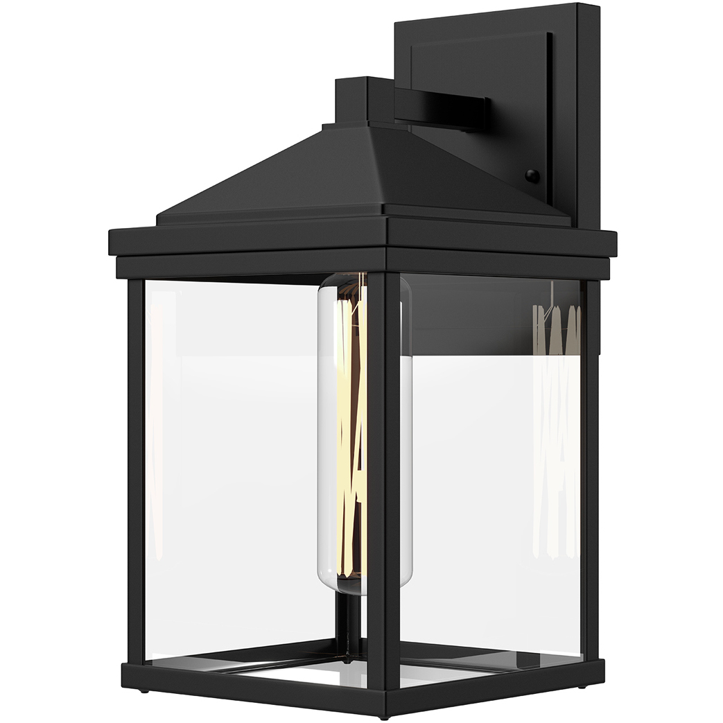 Alora Mood Larchmont 1 Light 14.88 inch Textured Black Outdoor Lantern Wall Sconce
