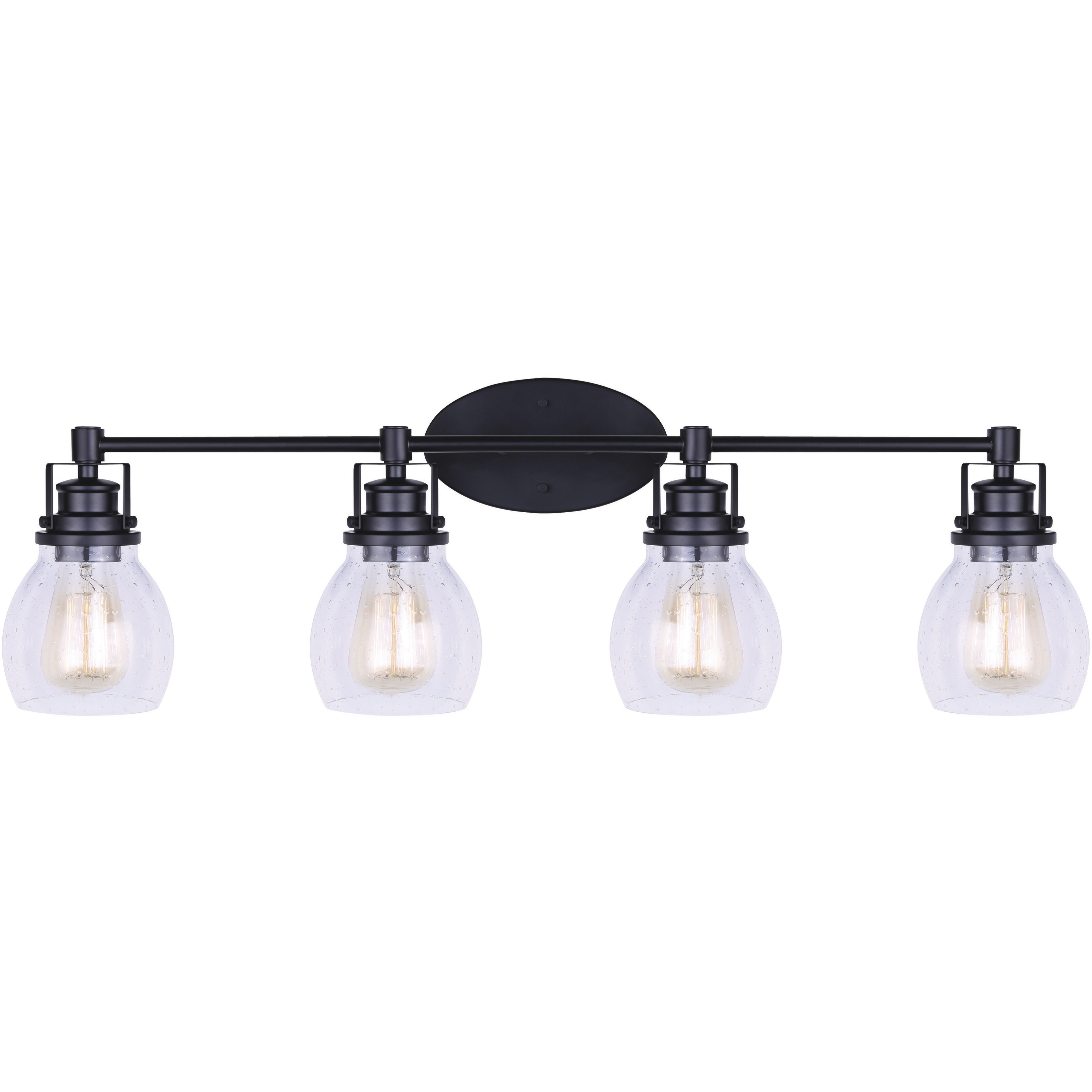 Madison 4 Light 33 inch Black Vanity Light Wall Light