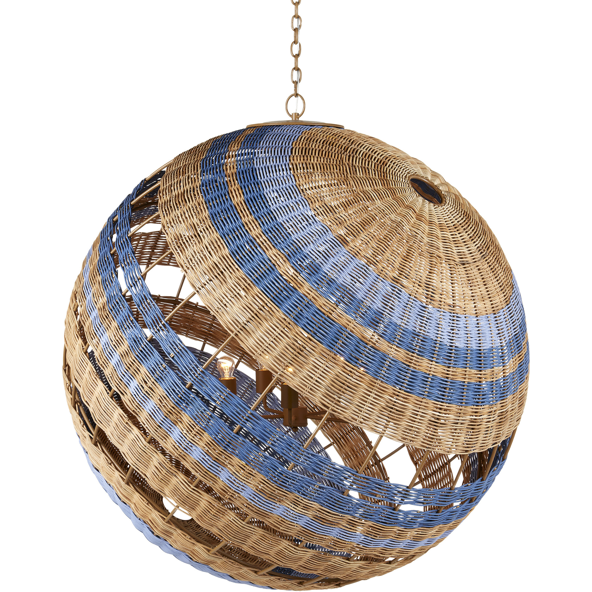 Senjyo 5 Light 48 inch Khaki Chandelier Ceiling Light, Hiroshi Koshitaka Collection