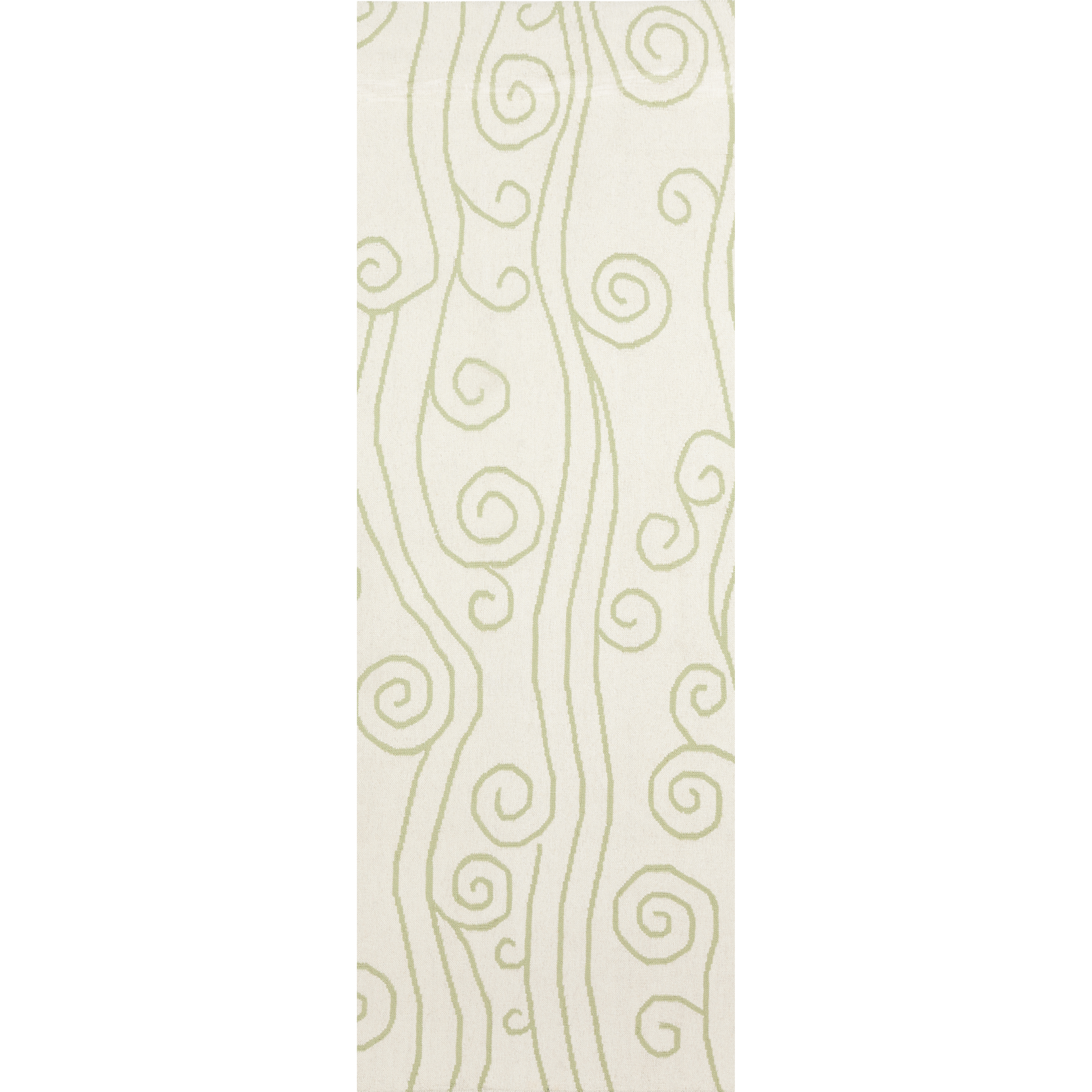 Boardwalk 96 X 30 inch Ivory, Lime Rug