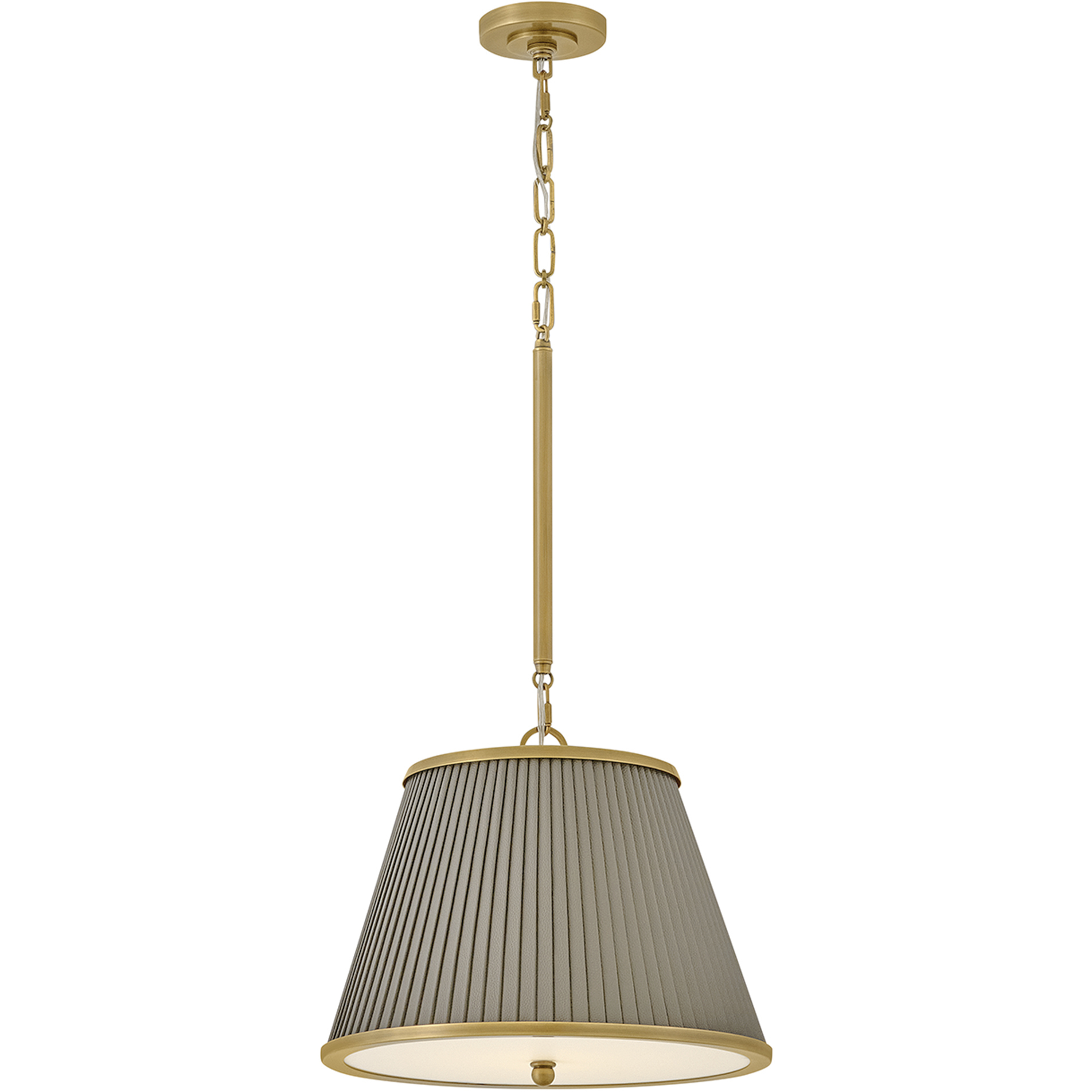 Arden 1 Light 16.5 inch Heritage Brass Pendant Ceiling Light