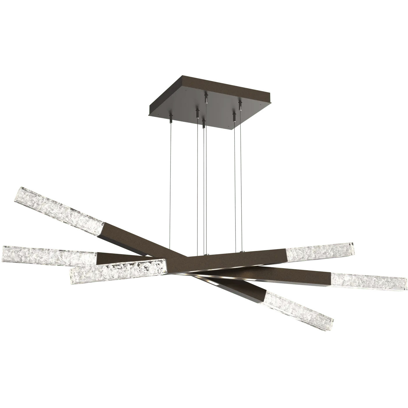 Axis LED Flat Bronze Linear Pendant Ceiling Light in 3000K LED