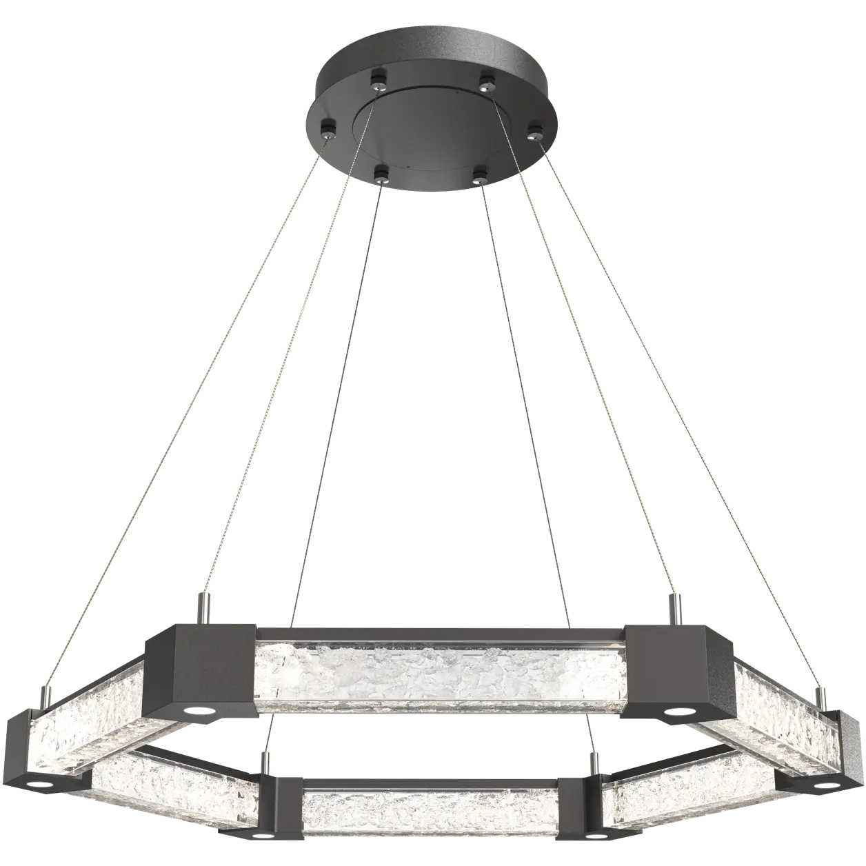 Axis LED 34.6 inch Graphite Ring Chandelier Ceiling Light