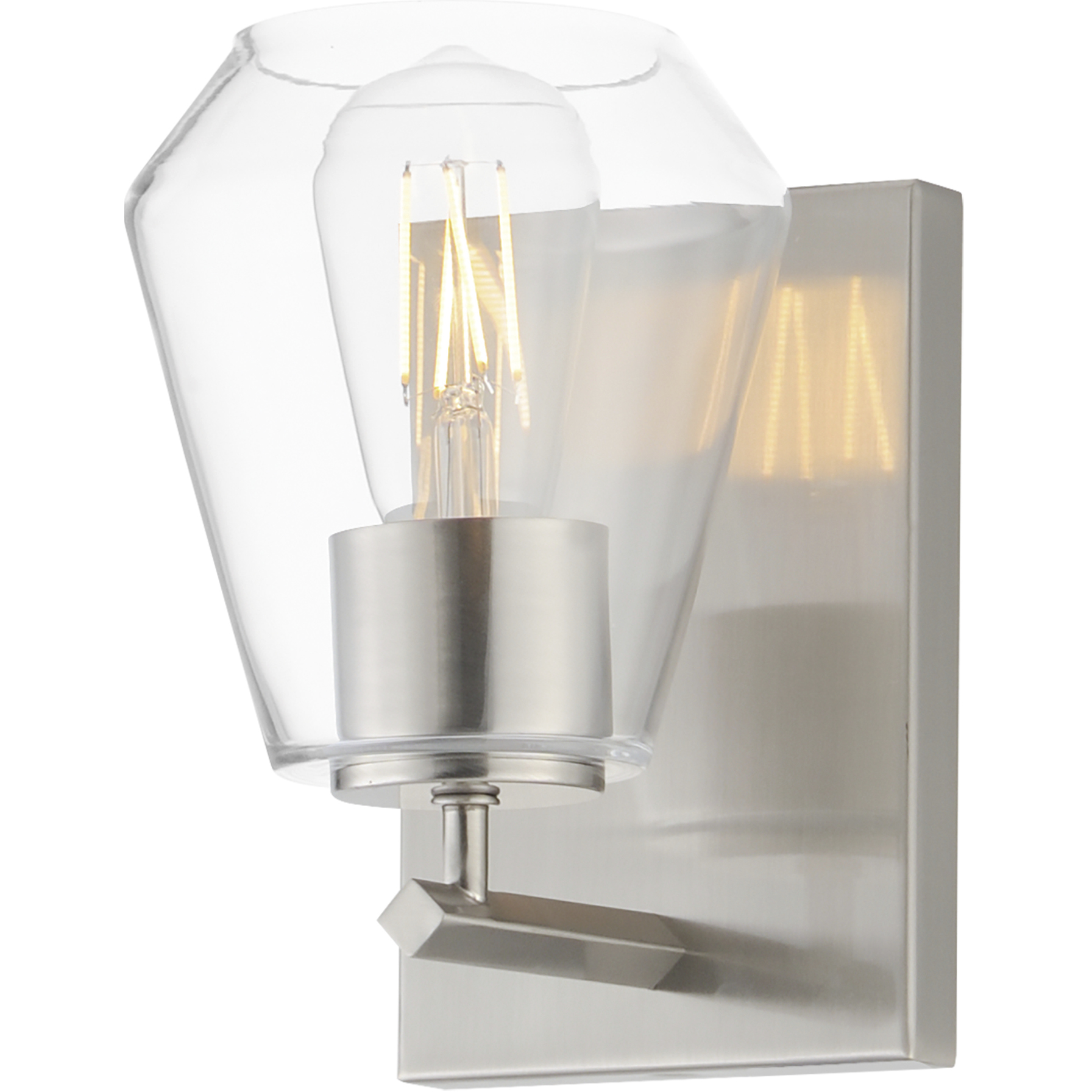 Geode 1 Light 5.25 inch Satin Nickel Wall Sconce Wall Light