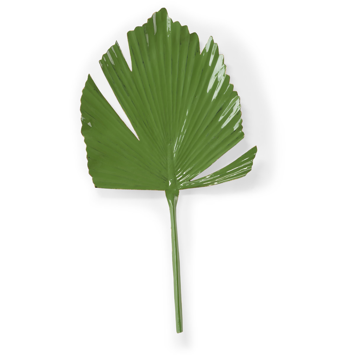 Wildwood Green Enamel Split Leaf Palm Wall Decor, Left