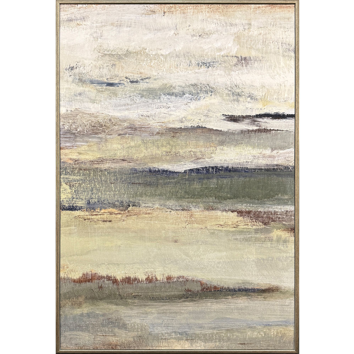 The Land Breathes Multi and Blue and Green and Purple Framed Art