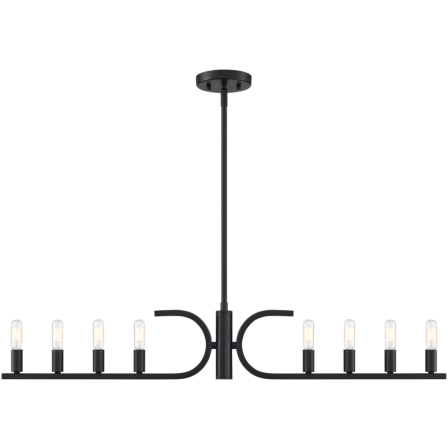 Skye 8 Light 39.5 inch Matte Black Island Pendant Ceiling Light