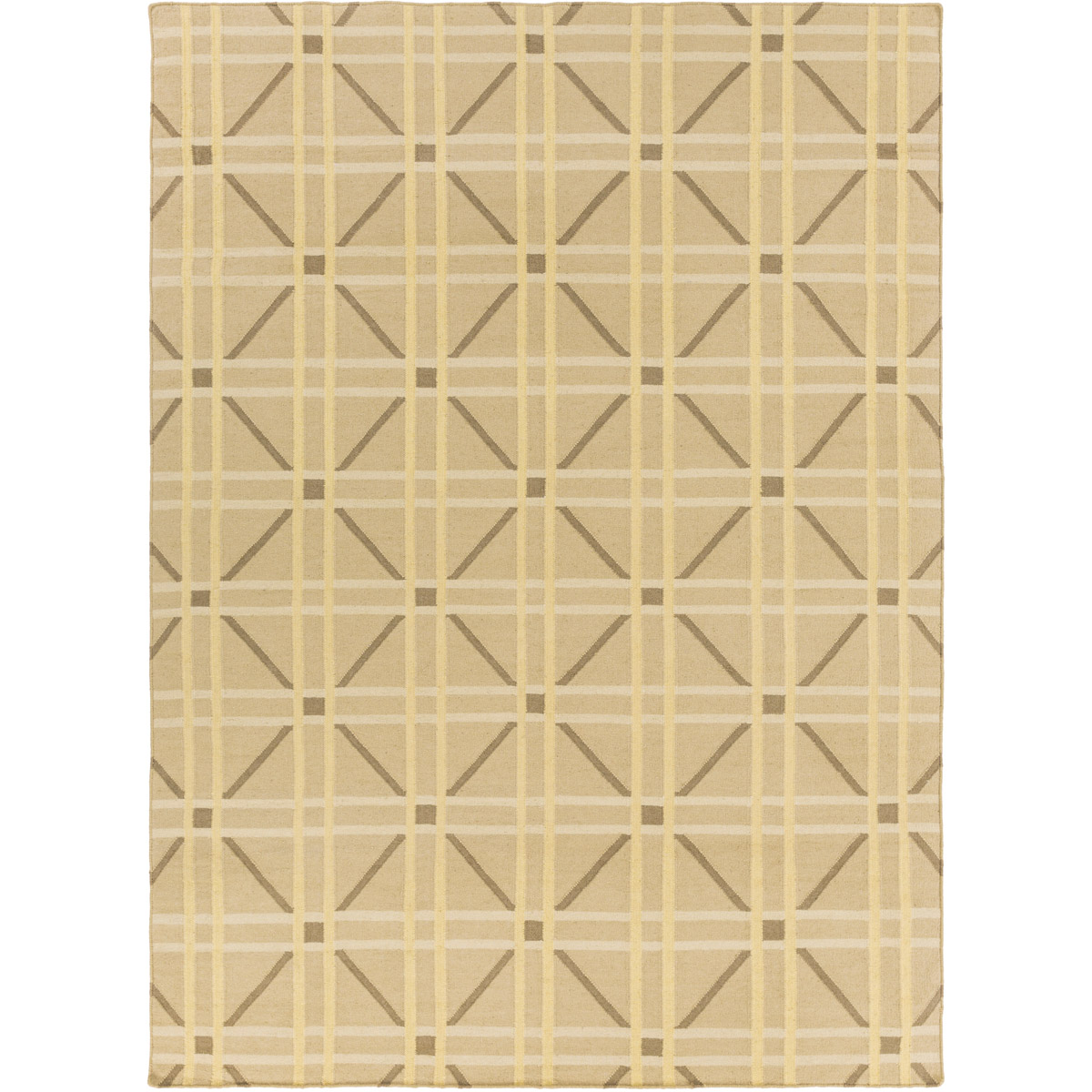 Sheffield Market 132 X 96 inch Dark Brown, Bright Yellow, Butter, Khaki Rug