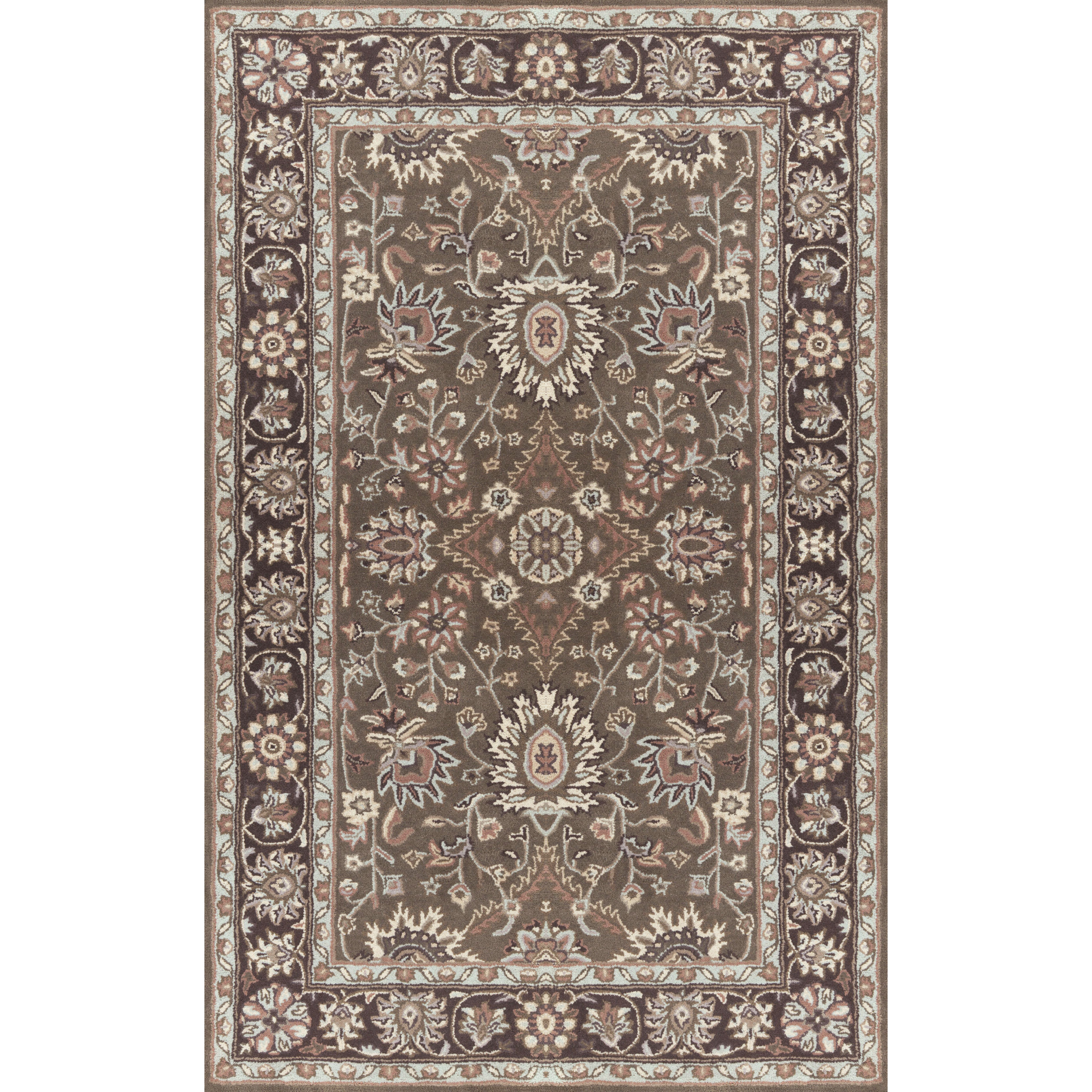 Clifton 156 X 108 inch Taupe, Dark Brown, Light Gray, Ivory, Rose, Cream Rug