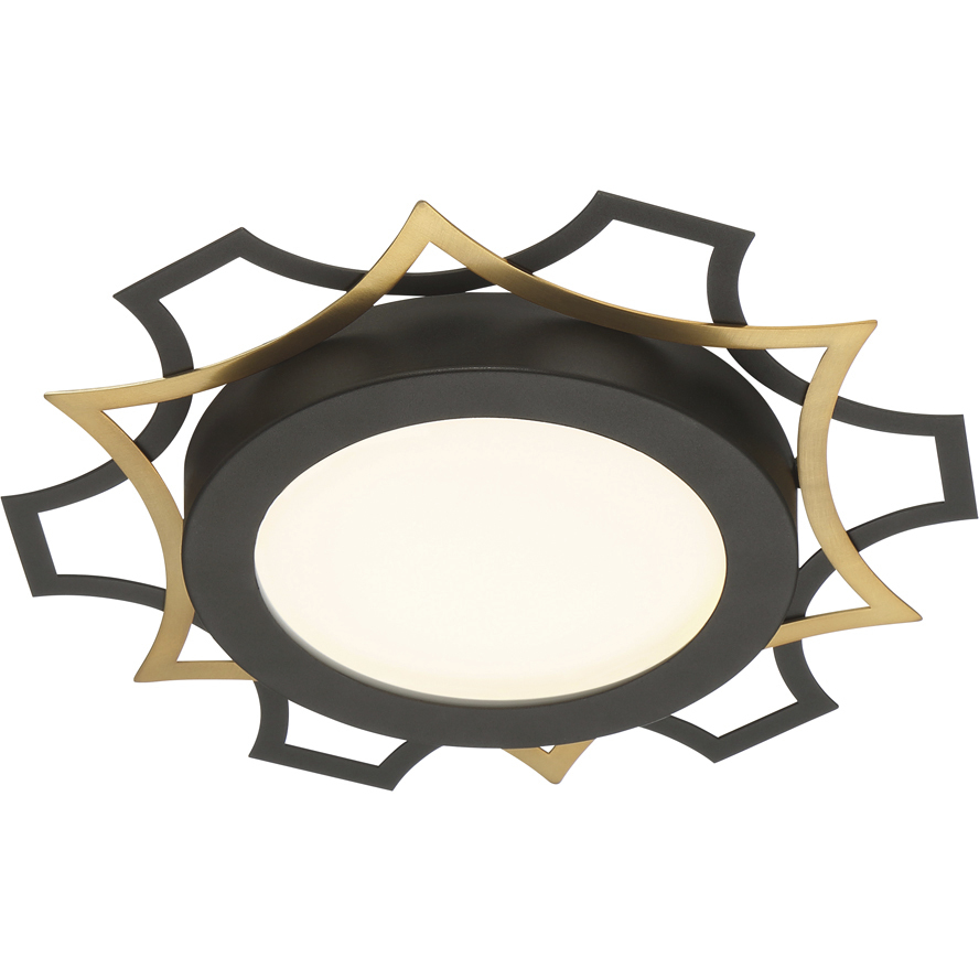 Edge Lit LED 12 inch Black Flushmount Ceiling Light