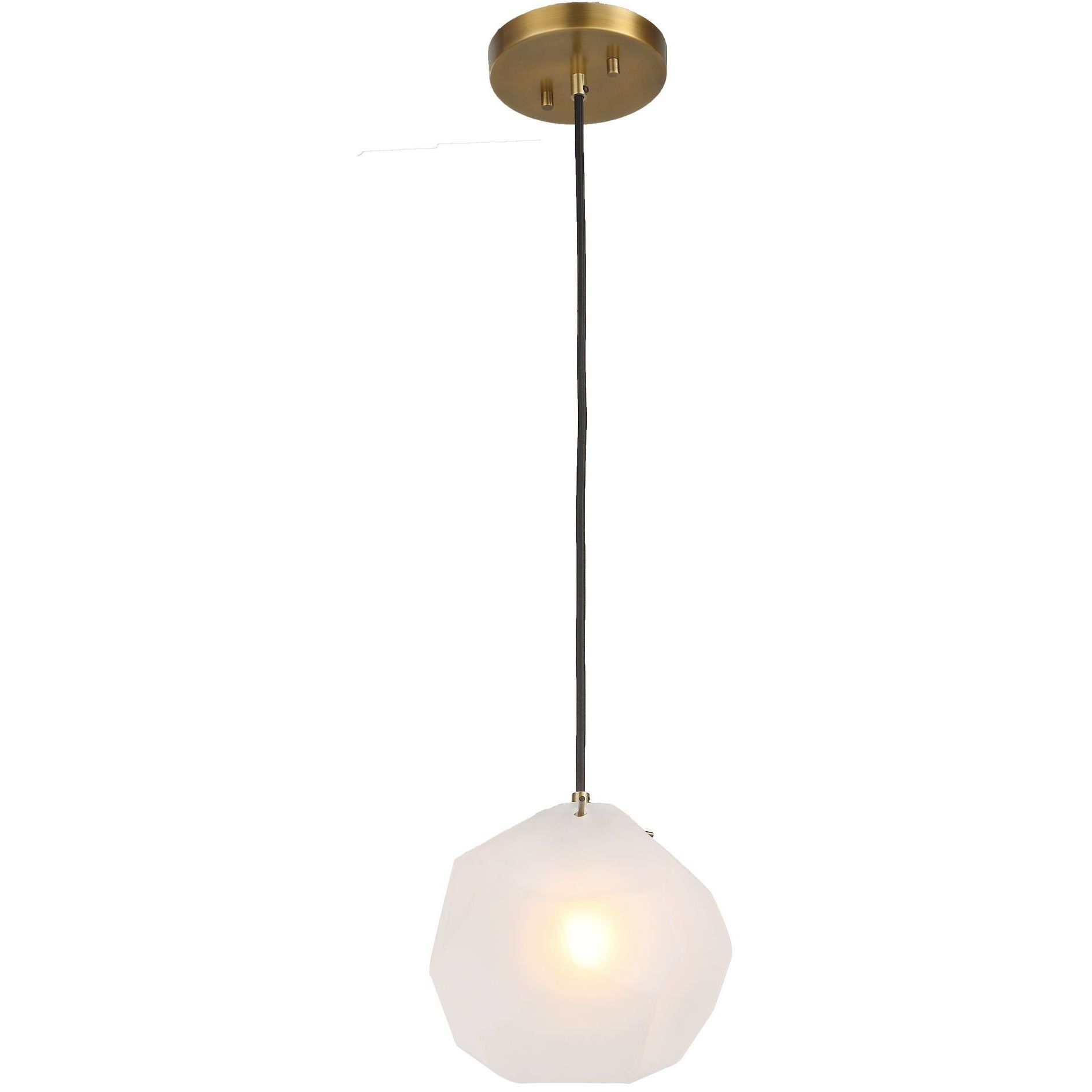 Geodesic 1 Light 8 inch Matte Antique Brass Mini Pendant Ceiling Light