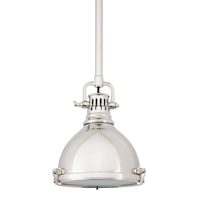 Pelham 1 Light 8 inch Polished Nickel Pendant Ceiling Light