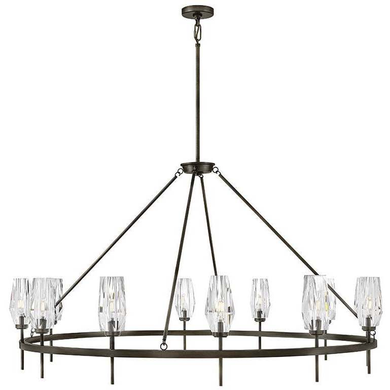 Ana 12 Light 58 inch Black Oxide Chandelier Ceiling Light