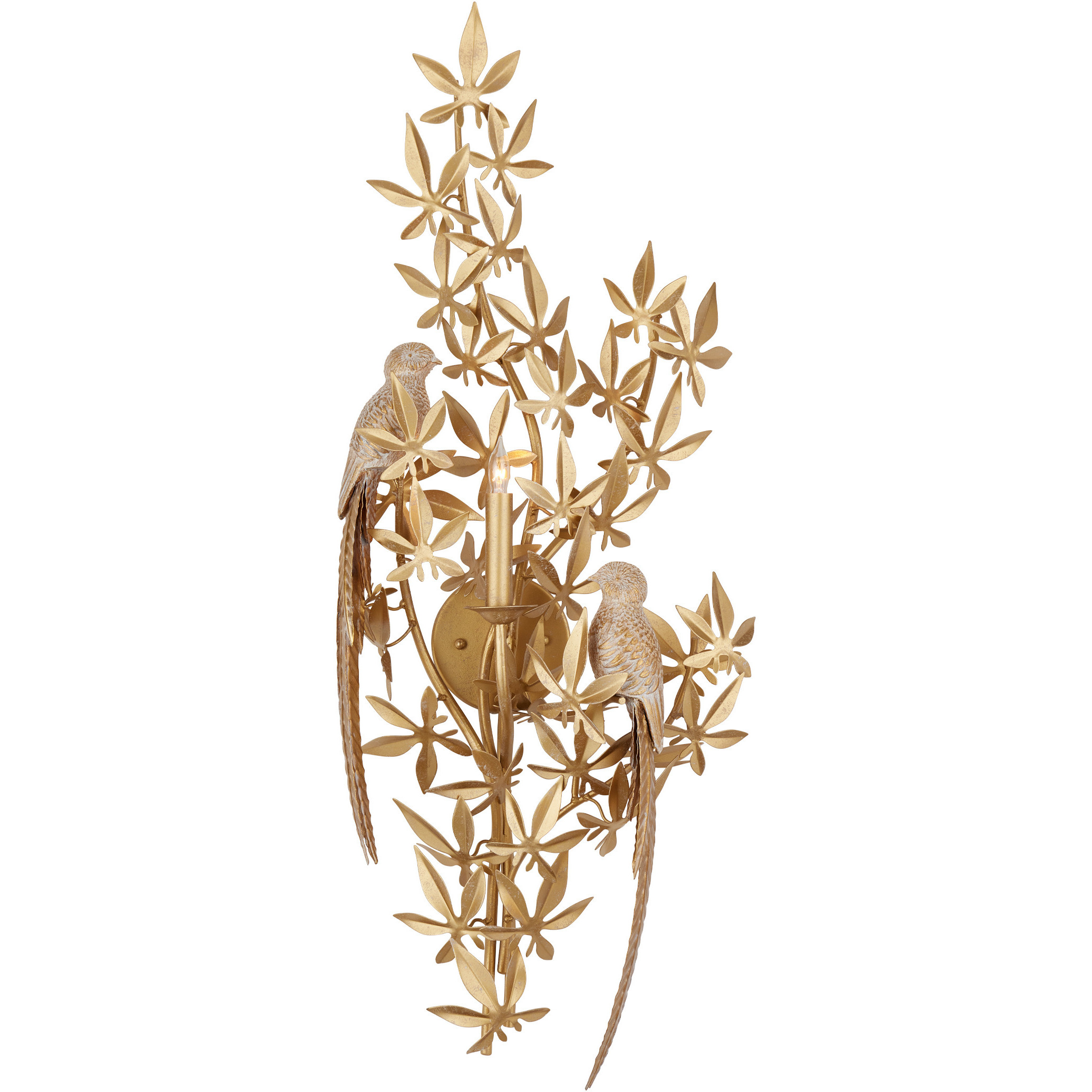 Aviary 1 Light 14 inch Swedish Gold Wall Sconce Wall Light, Left