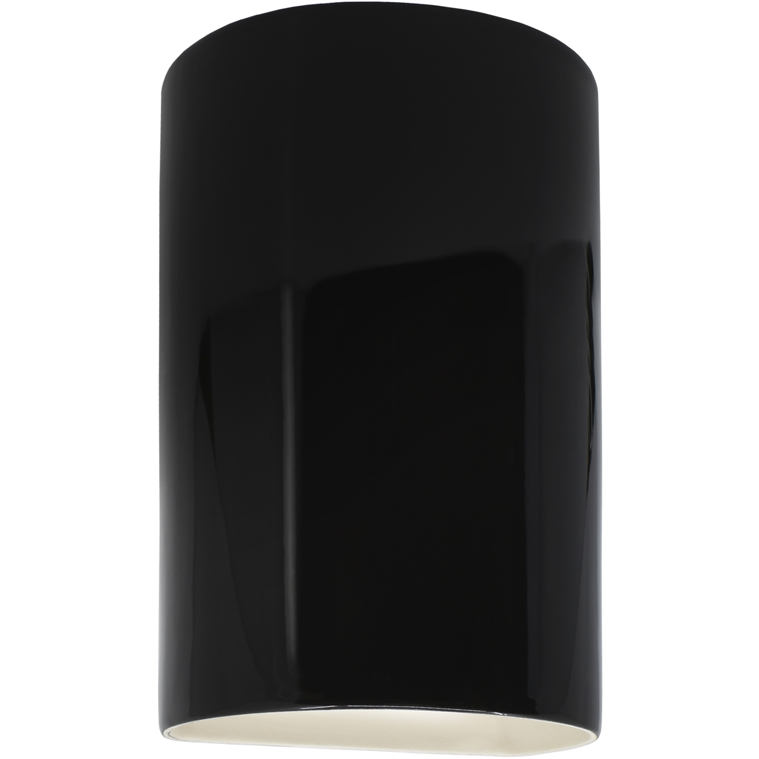 Ambiance Cylinder LED 5.75 inch Gloss Black Wall Sconce Wall Light, Small