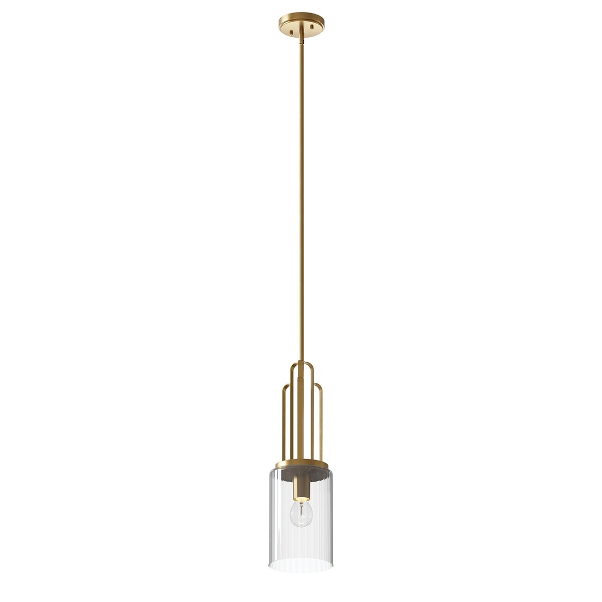 Kimrose 1 Light 7 inch Brushed Natural Brass Mini Pendant Ceiling Light