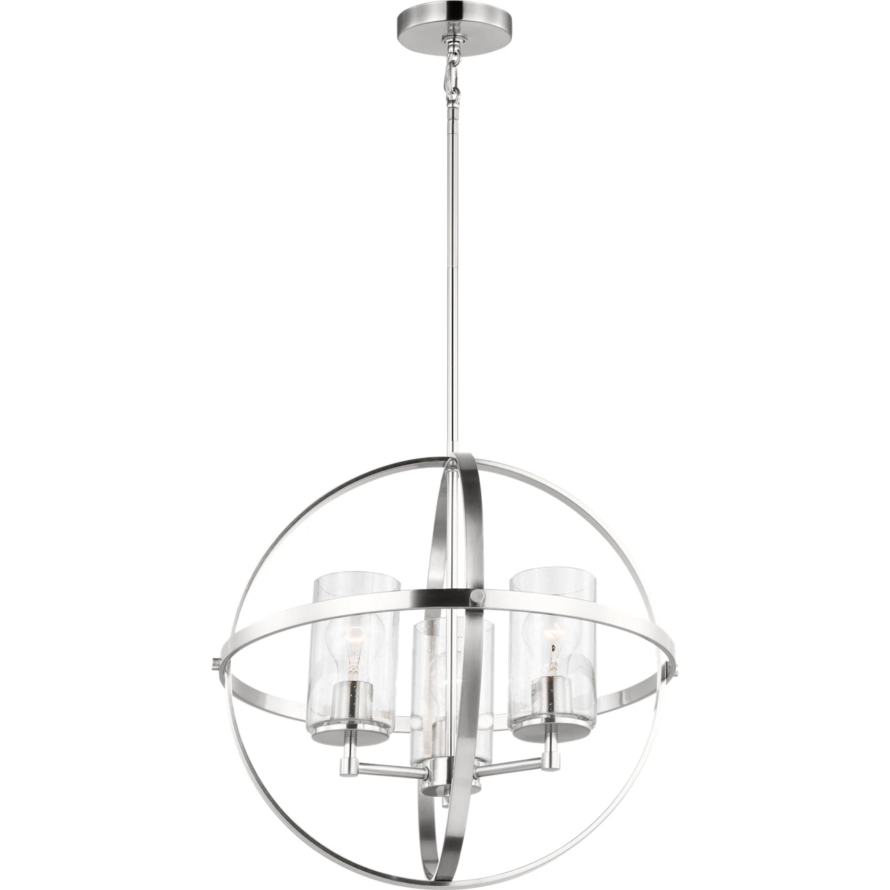 Alturas 3 Light 19 inch Brushed Nickel Chandelier Ceiling Light