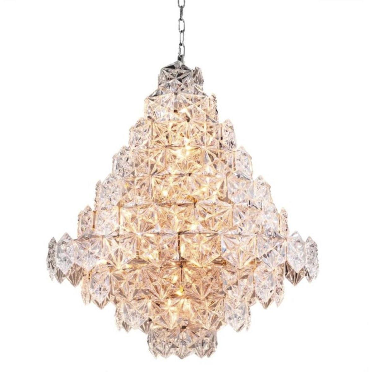 Hermitage 17 Light 31.5 inch Clear Glass and Nickel Chandelier Ceiling Light, Large
