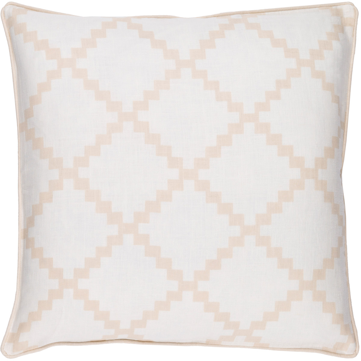 Parsons 20 inch White, Beige Pillow Kit