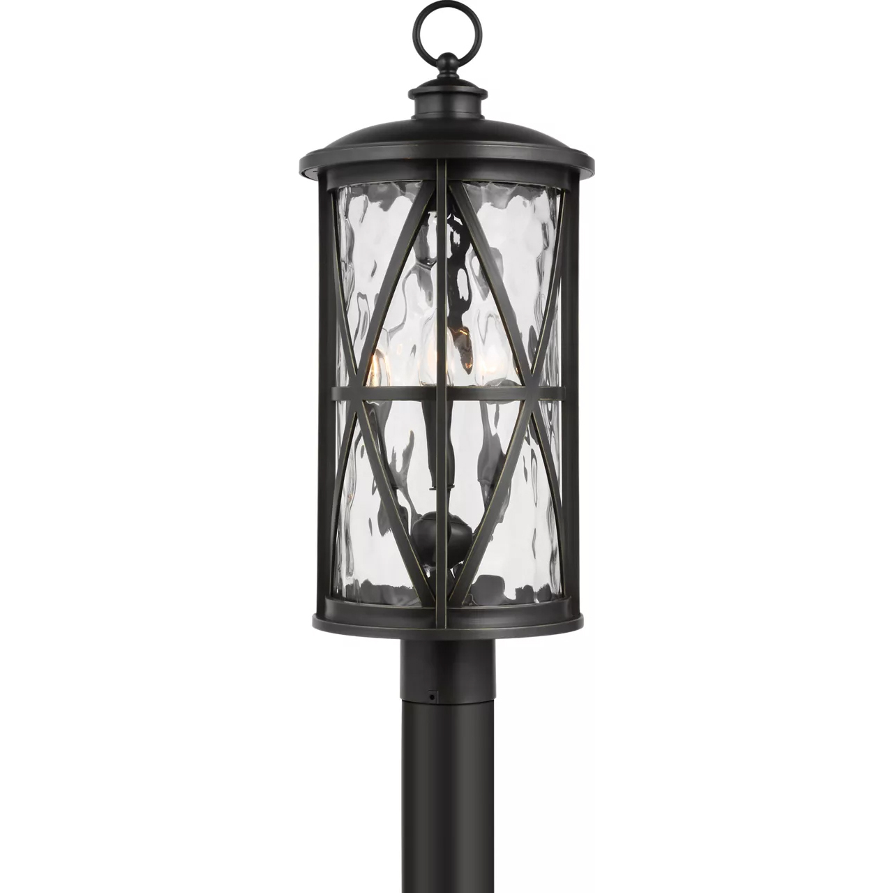 Millbrooke 3 Light 24.5 inch Antique Bronze Outdoor Post Lantern