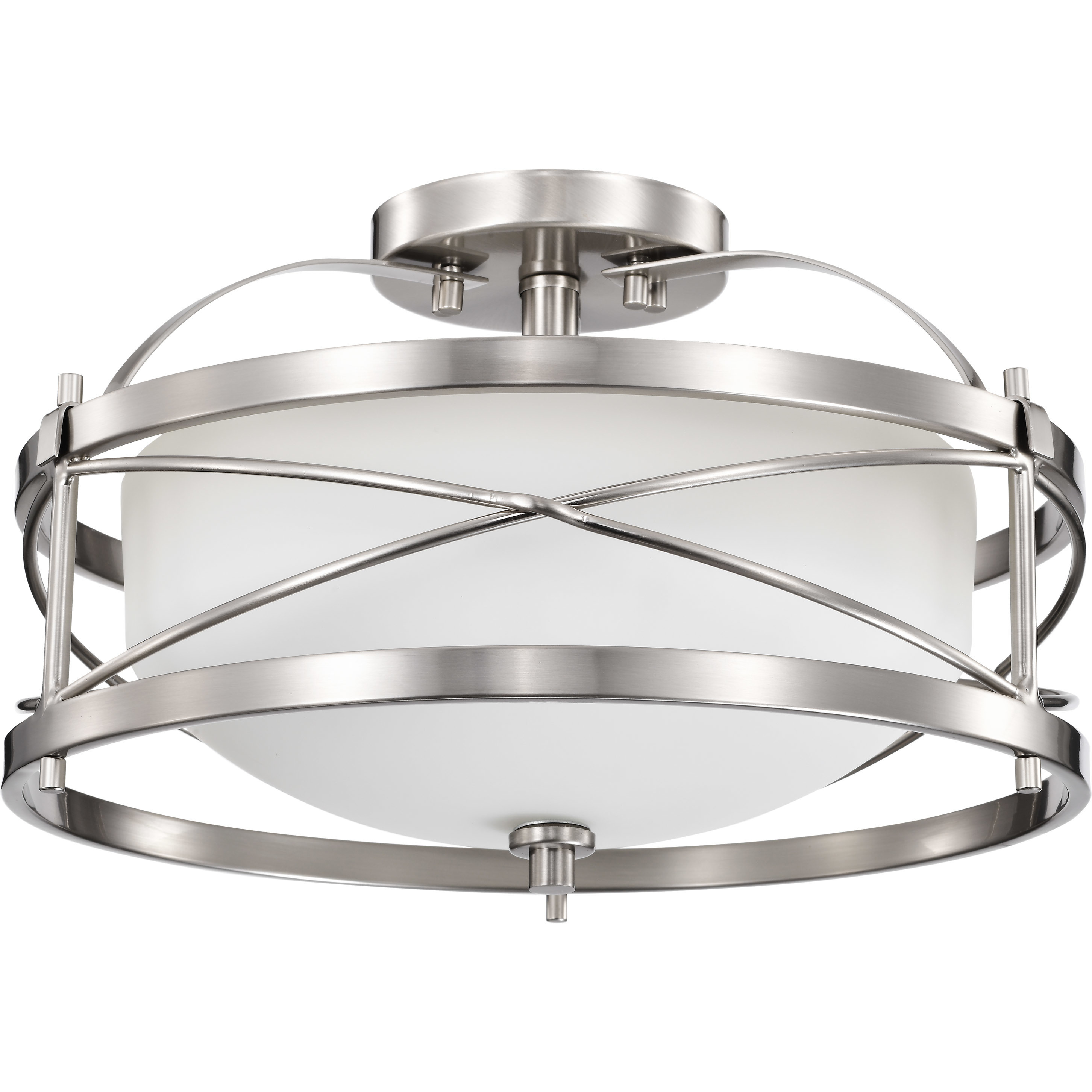 Nuvo 60/5331 Ginger 2 Light 14 inch Brushed Nickel Semi Flush