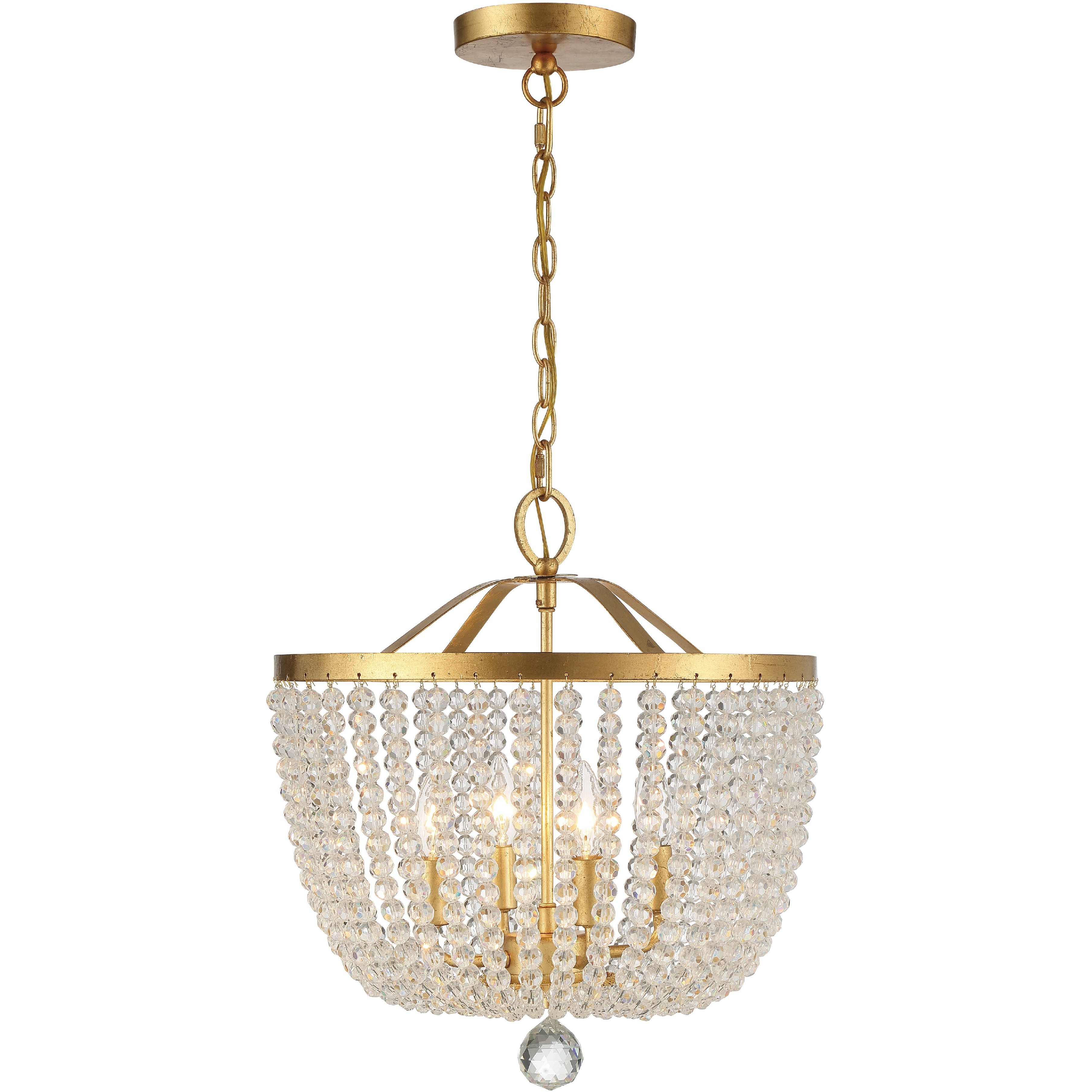 Rylee 4 Light 16.5 inch Antique Gold Chandelier Ceiling Light