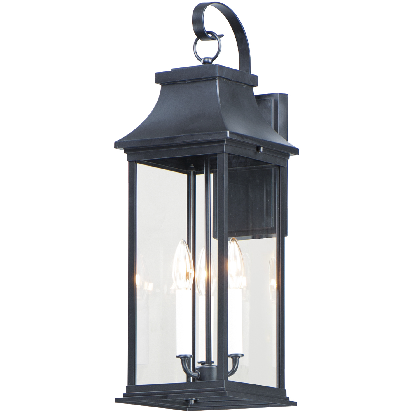 Vicksburg 3 Light 24 inch Black Outdoor Wall Mount