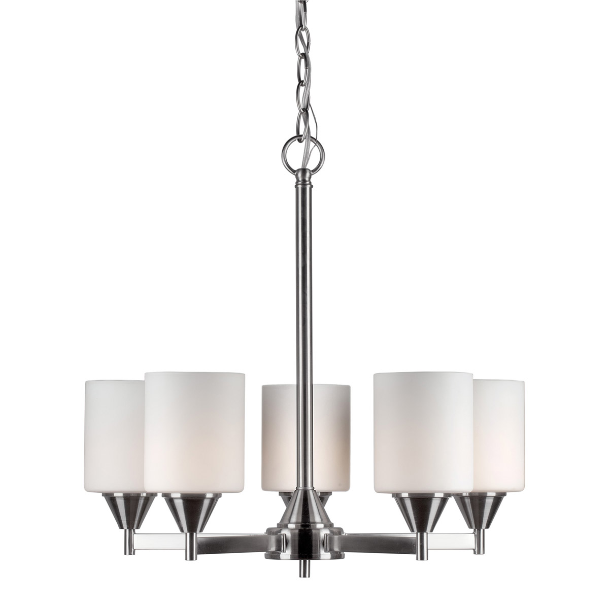 Signature 5 Light 21.25 inch Brushed Nickel Chandelier Ceiling Light