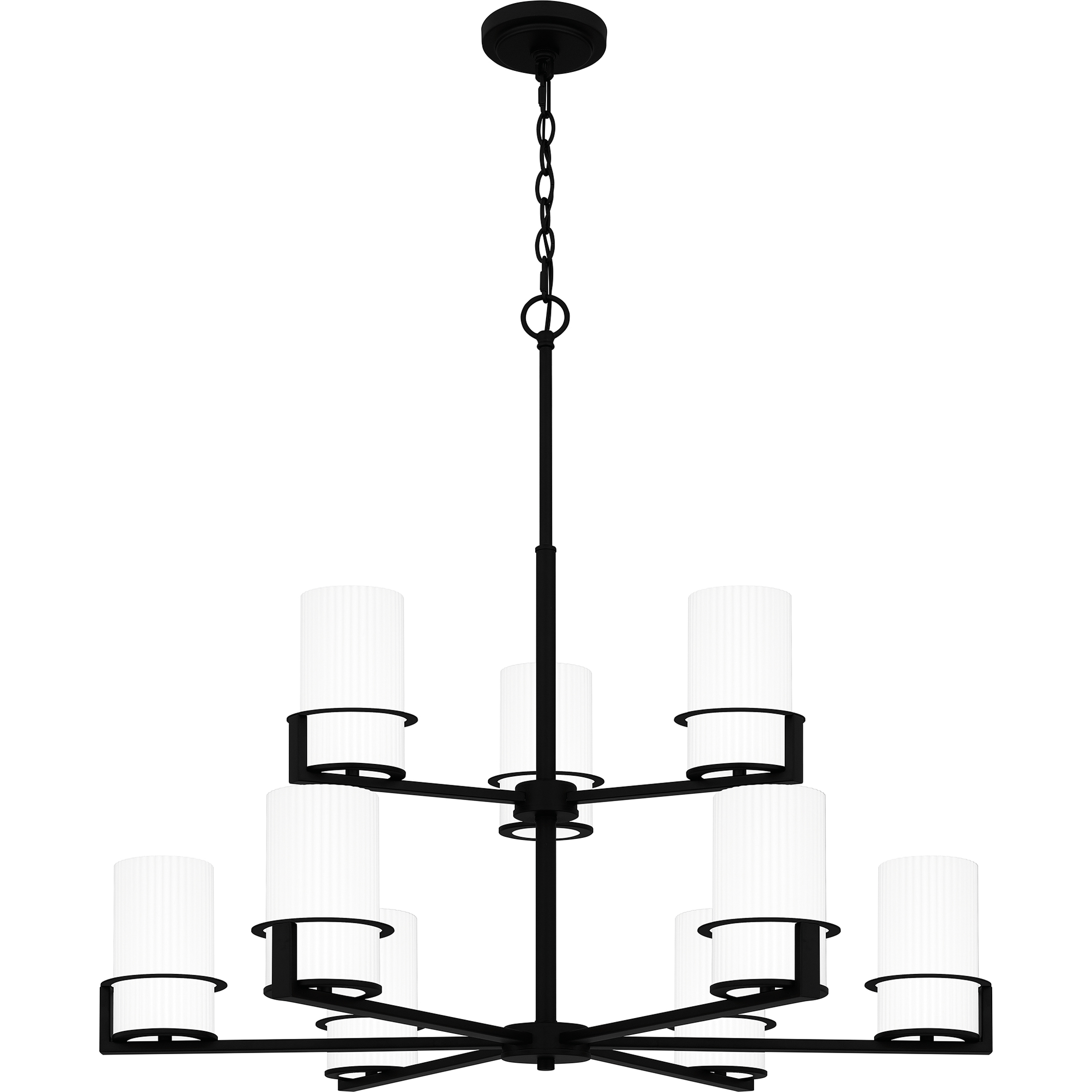 Seymour 9 Light 32.5 inch Matte Black Chandelier Ceiling Light