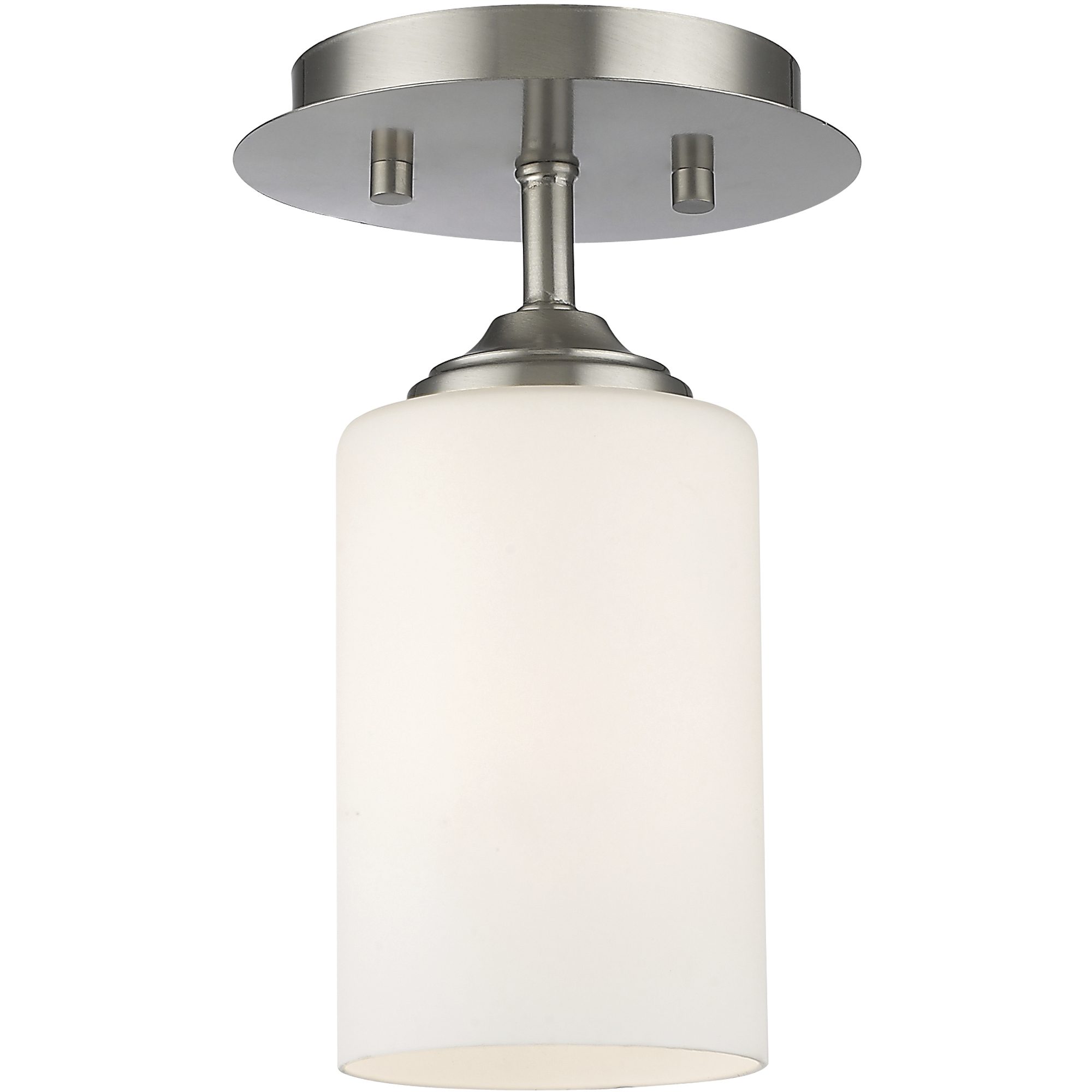 Bordeaux 1 Light 5.5 inch Brushed Nickel Flush Mount Ceiling Light