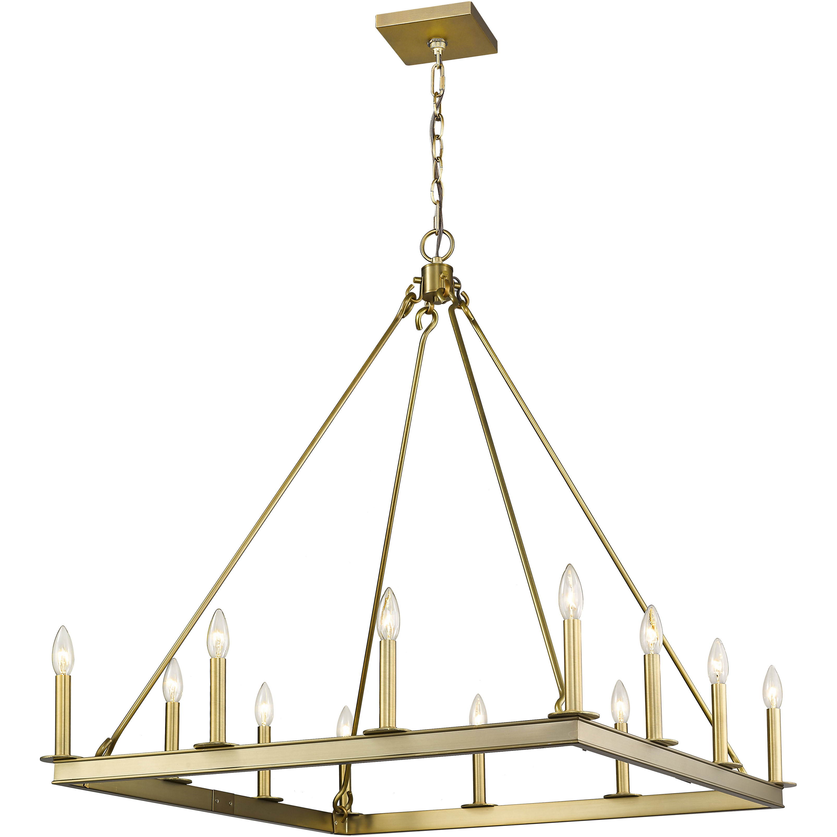 Barclay 12 Light 34 inch Olde Brass Chandelier Ceiling Light