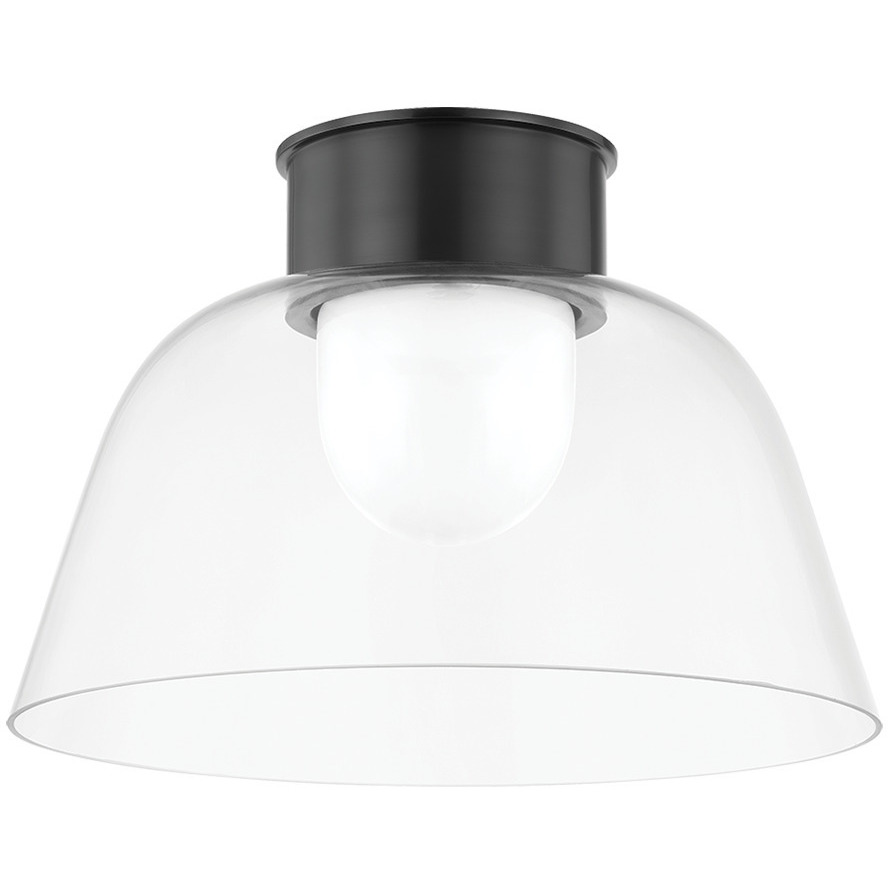 Lakeside 1 Light 14 inch Distressed Bronze Flush Mount Ceiling Light