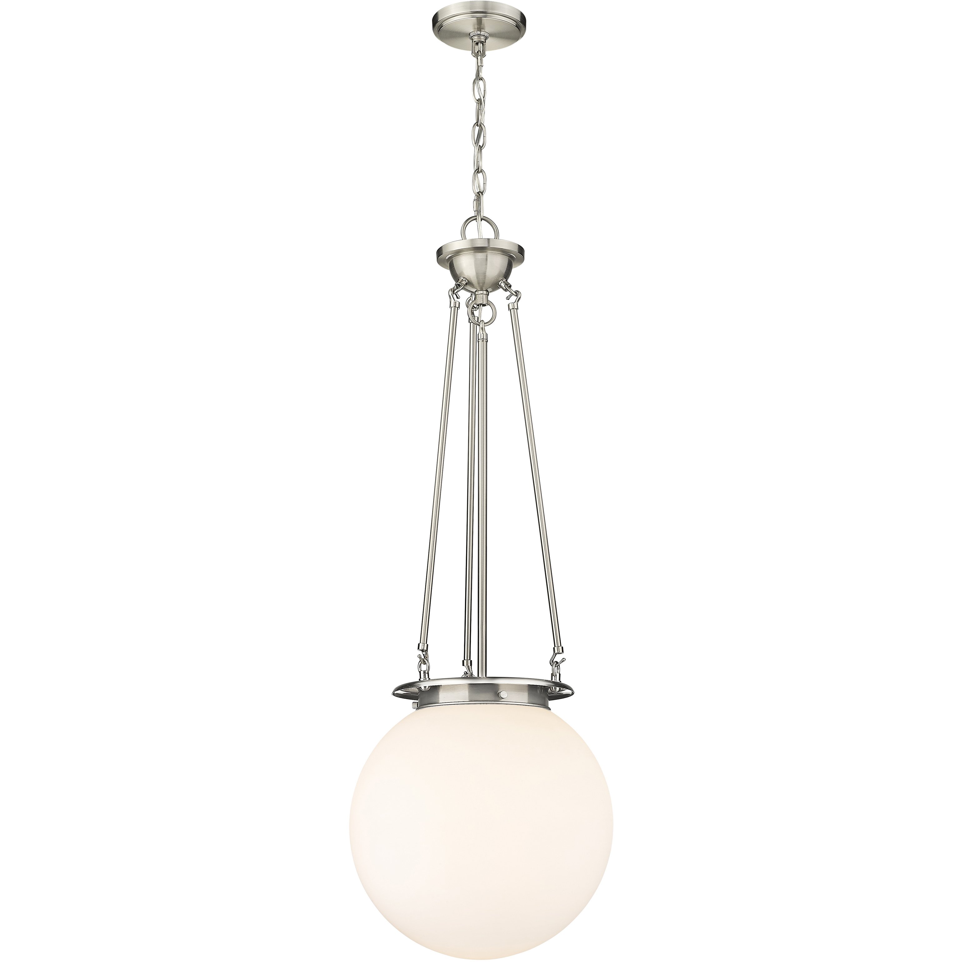 Beacon 1 Light 14 inch Satin Nickel Pendant Ceiling Light