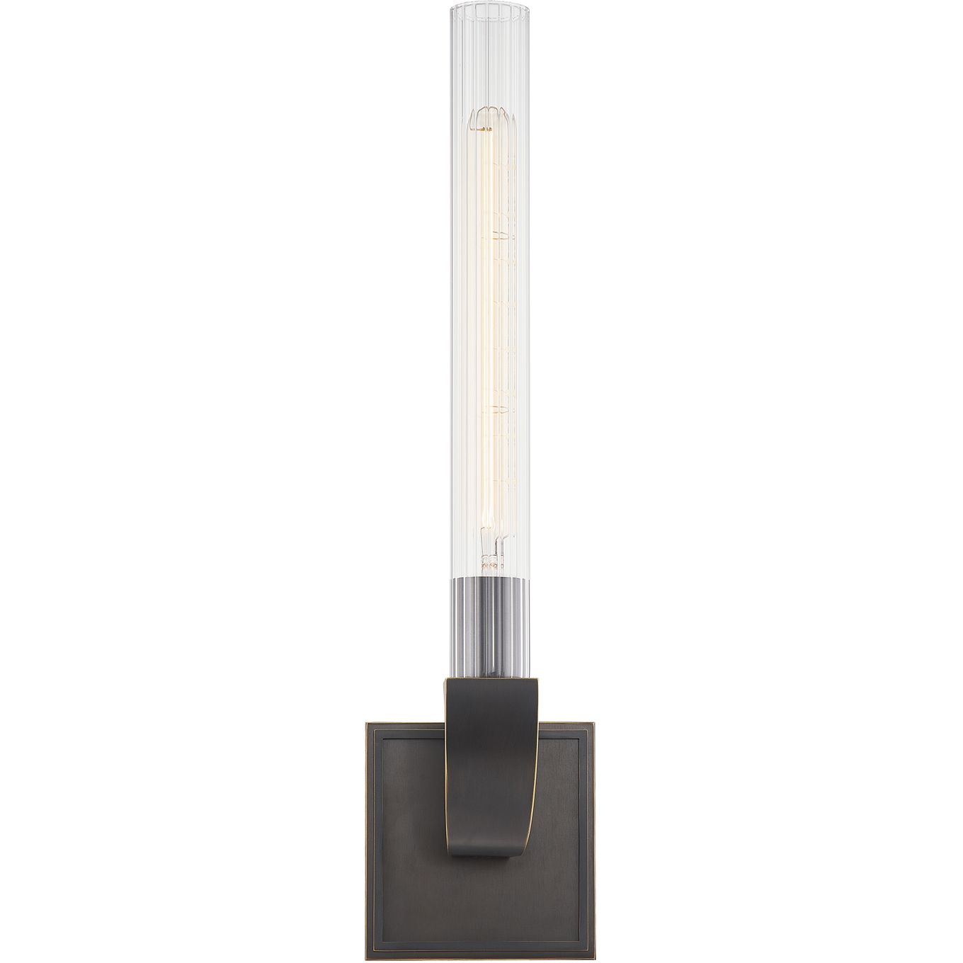 Flute 1 Light 17.7 inch Urban Bronze Vanity Light Wall Light
