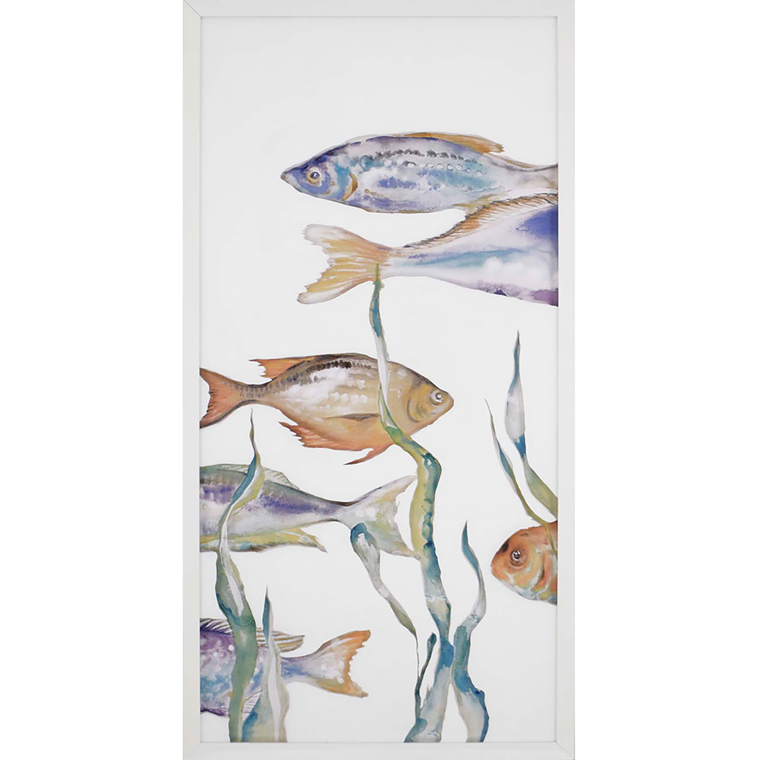 Tropical Paradise Multi and Blue and Orange and White Framed Art, The Studio