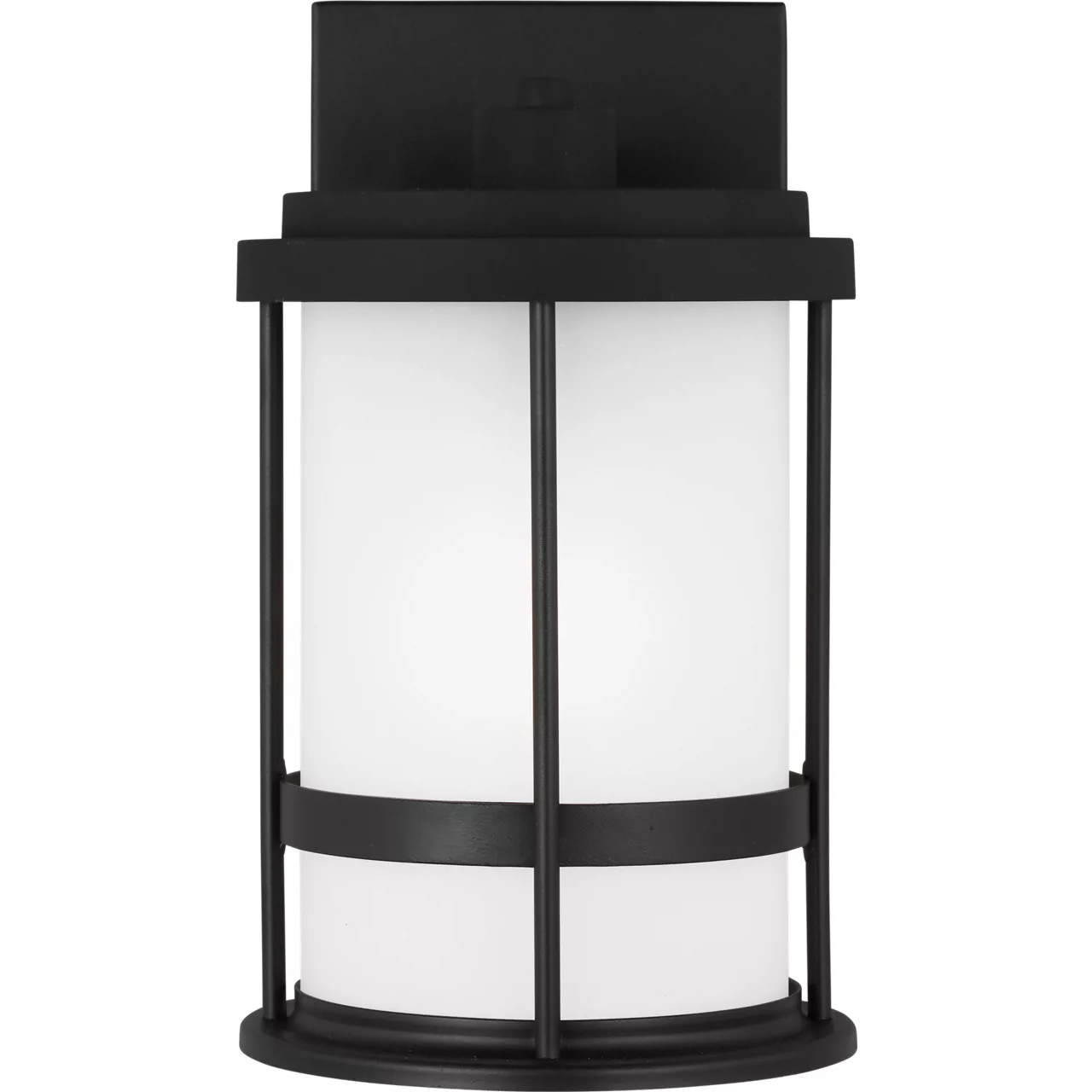 Wilburn 1 Light 10.25 inch Black Outdoor Wall Lantern, Small