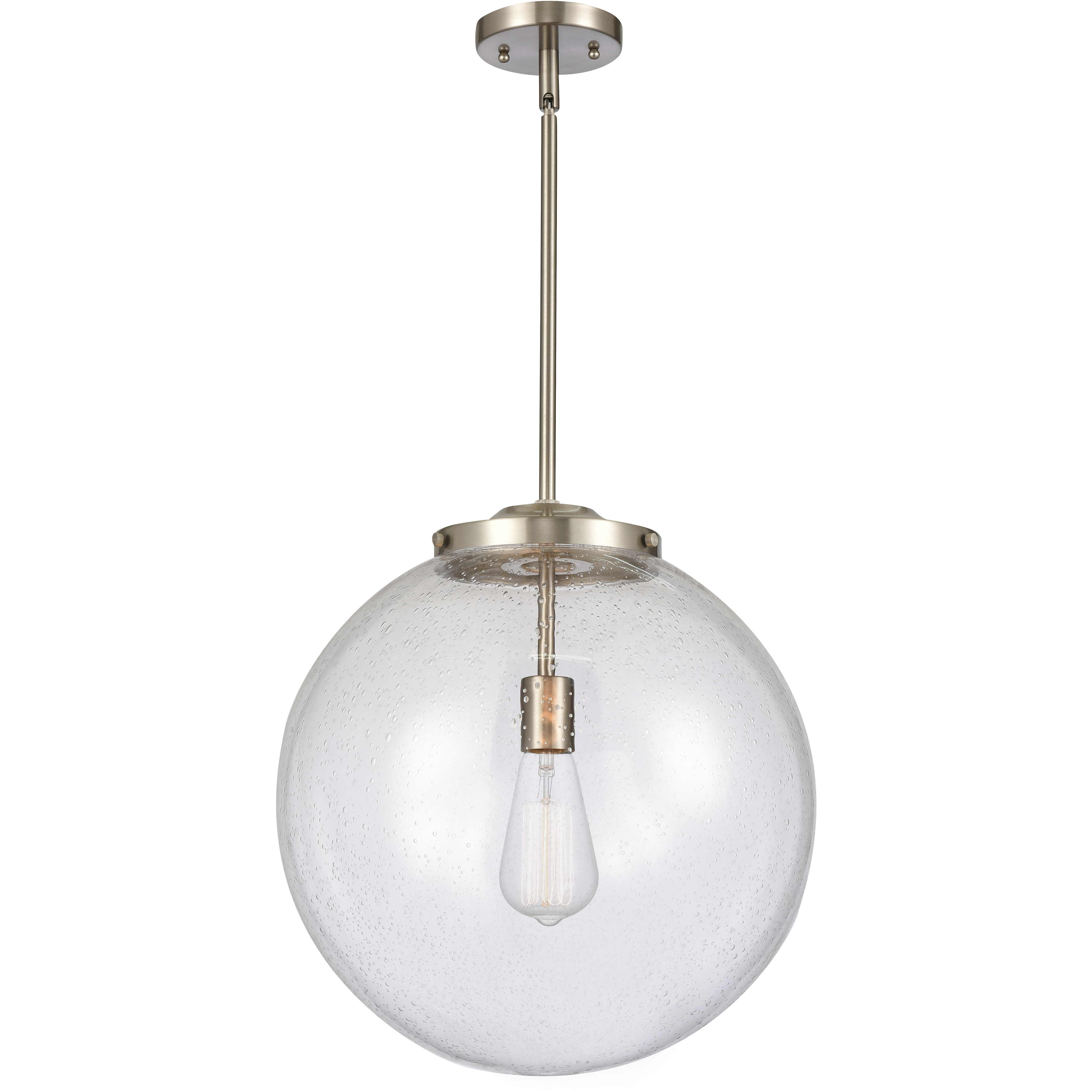 Franklin Restoration Beacon 1 Light 16 inch Brushed Satin Nickel Pendant Ceiling Light in Incandescent, Seedy