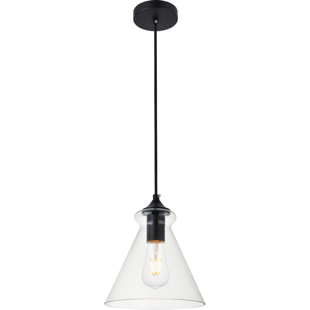 Destry 1 Light 7.9 inch Black Pendant Ceiling Light
