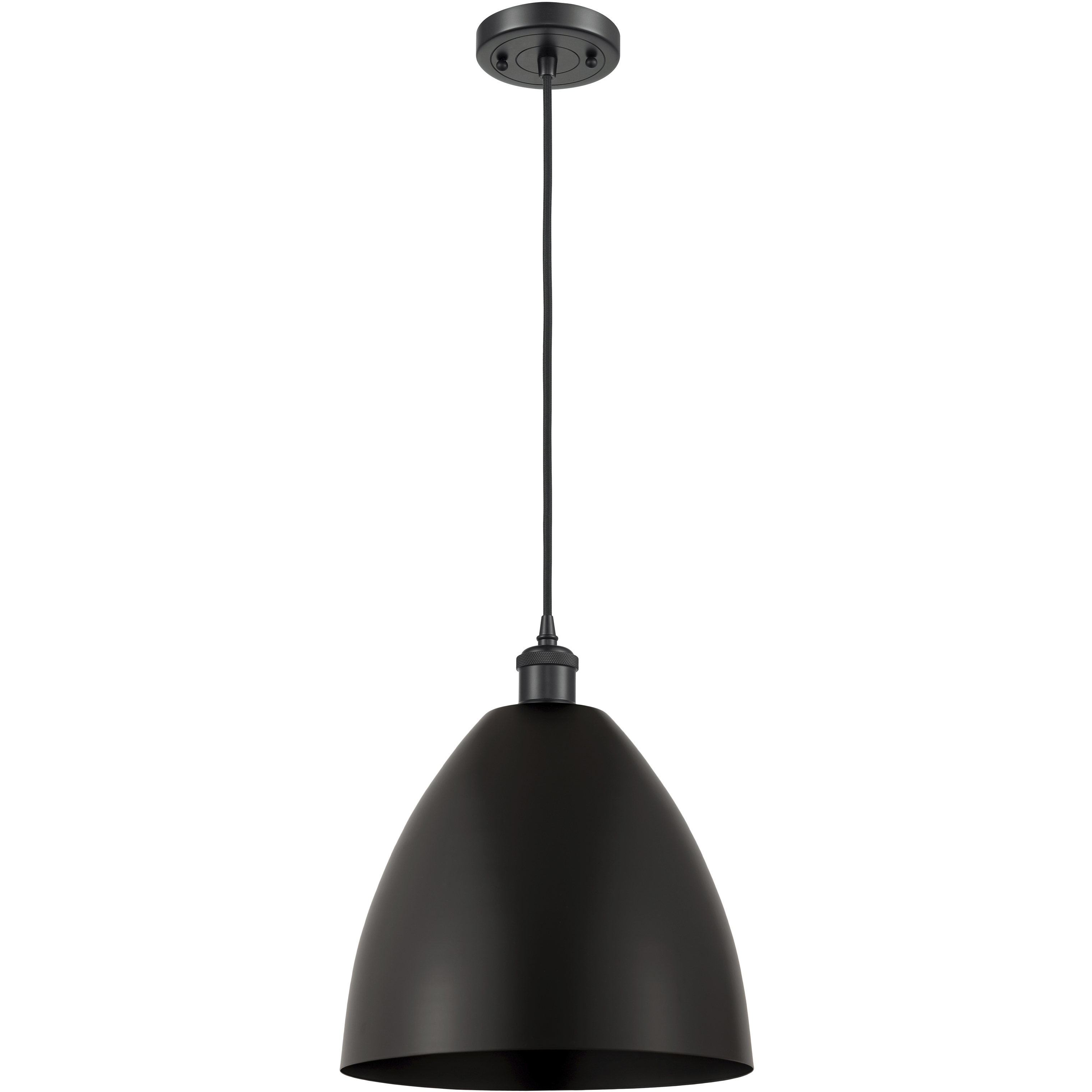 Ballston Dome LED 12 inch Matte Black Mini Pendant Ceiling Light