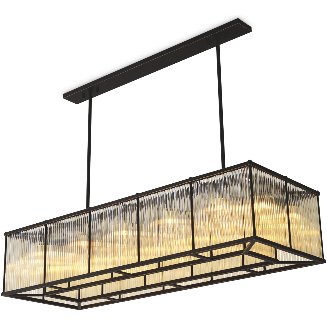 Bernardi 14 Light 19.69 inch Bronze Highlight and Vintage Glass Chandelier Ceiling Light