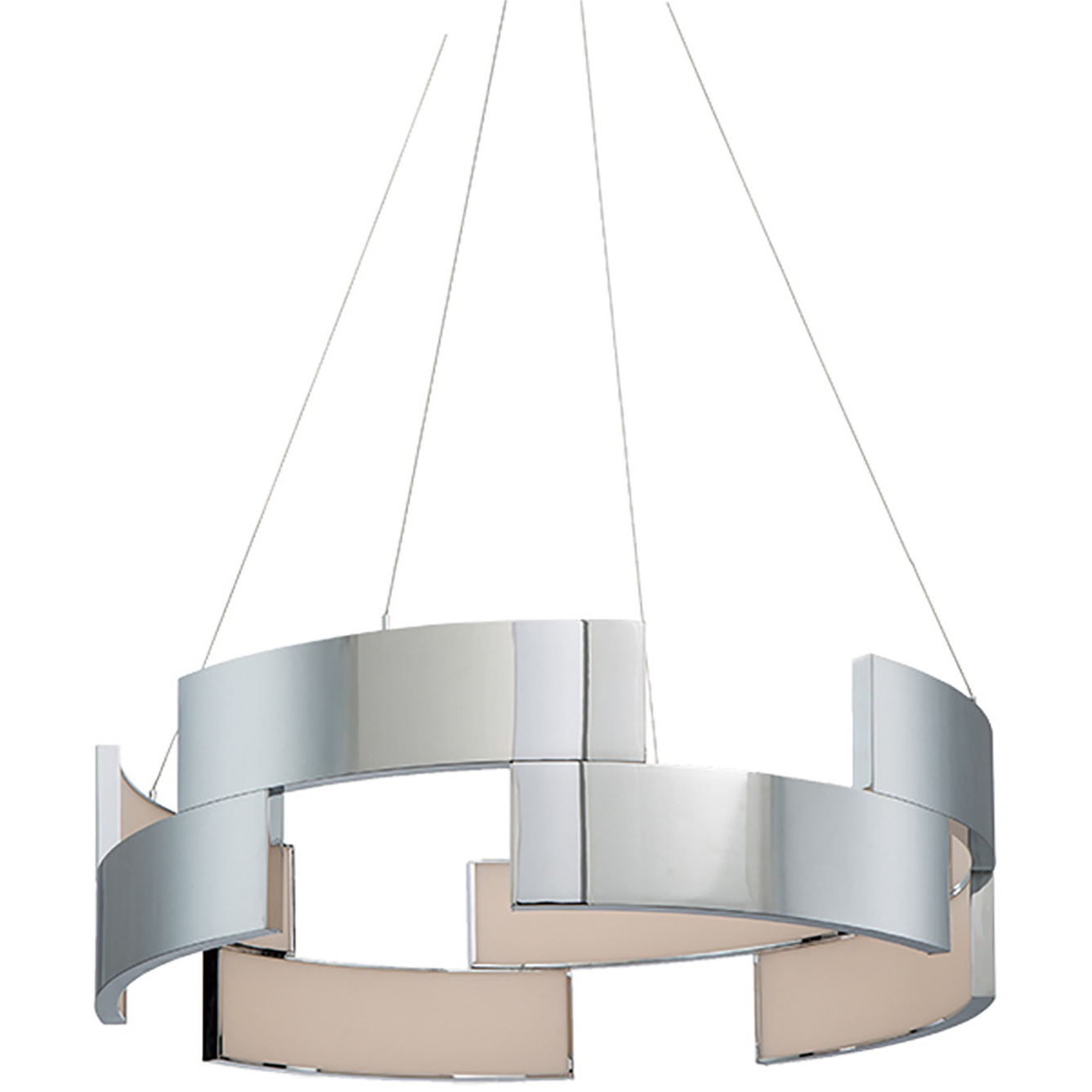 Trap LED 20 inch Chrome Pendant Ceiling Light, dweLED