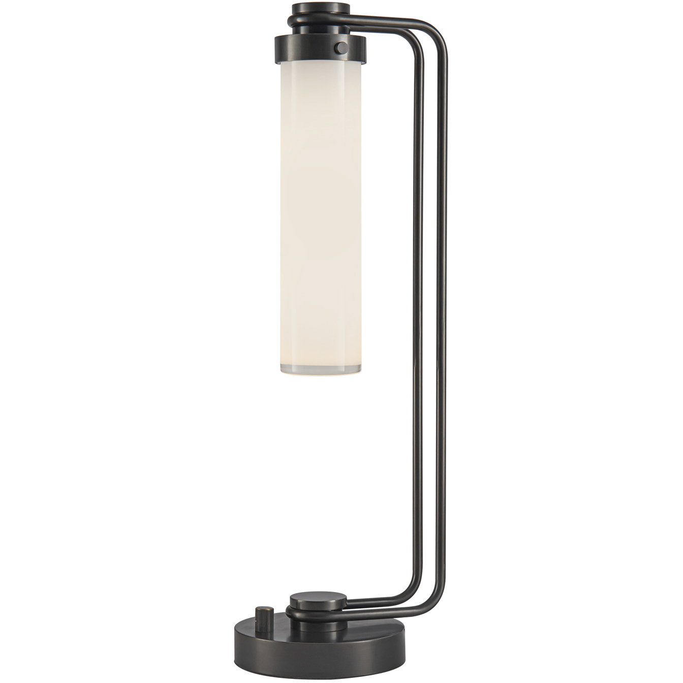Wynwood 22.25 inch 60 watt Urban Bronze/Glossy Opal Table Lamp Portable Light