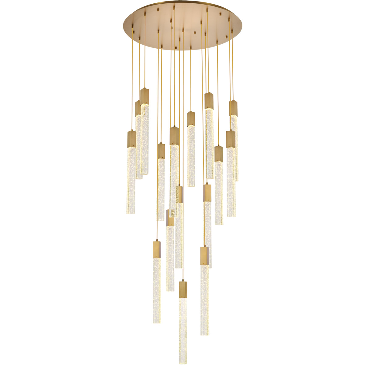 Weston 16 Light 36 inch Satin Gold Pendant Ceiling Light