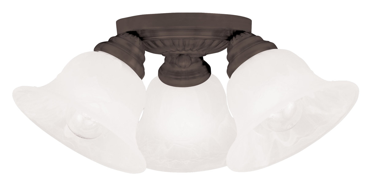 Edgemont 3 Light 14.75 inch Bronze Semi-Flush Mount Ceiling Light