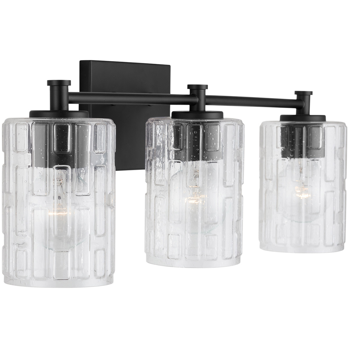 Emerson 3 Light 23 inch Matte Black Vanity Light Wall Light