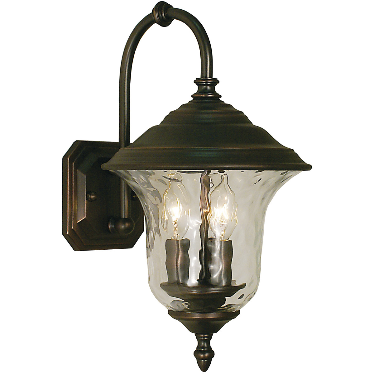 Hartford 3 Light 15 inch Siena Bronze Exterior Wall Mount in Sienna Bronze