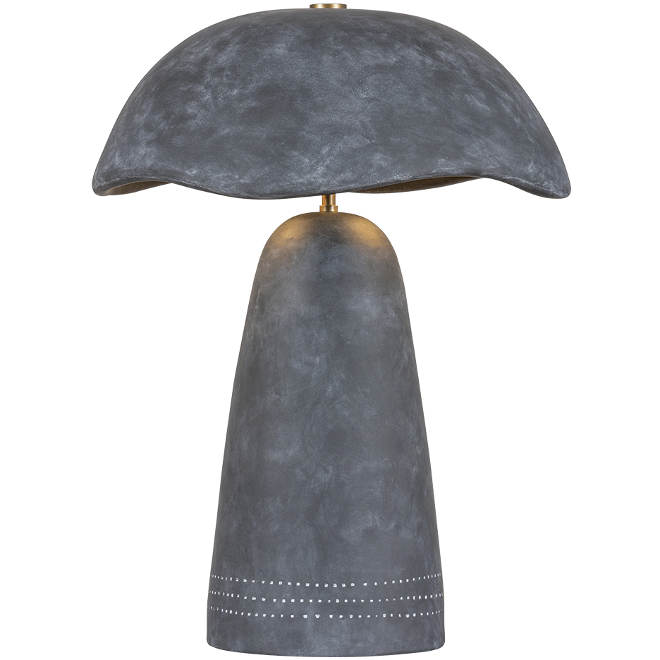 Soloma 20.75 inch 3 watt Patina Brass and Ceramic Artisan Ash Table Lamp Portable Light