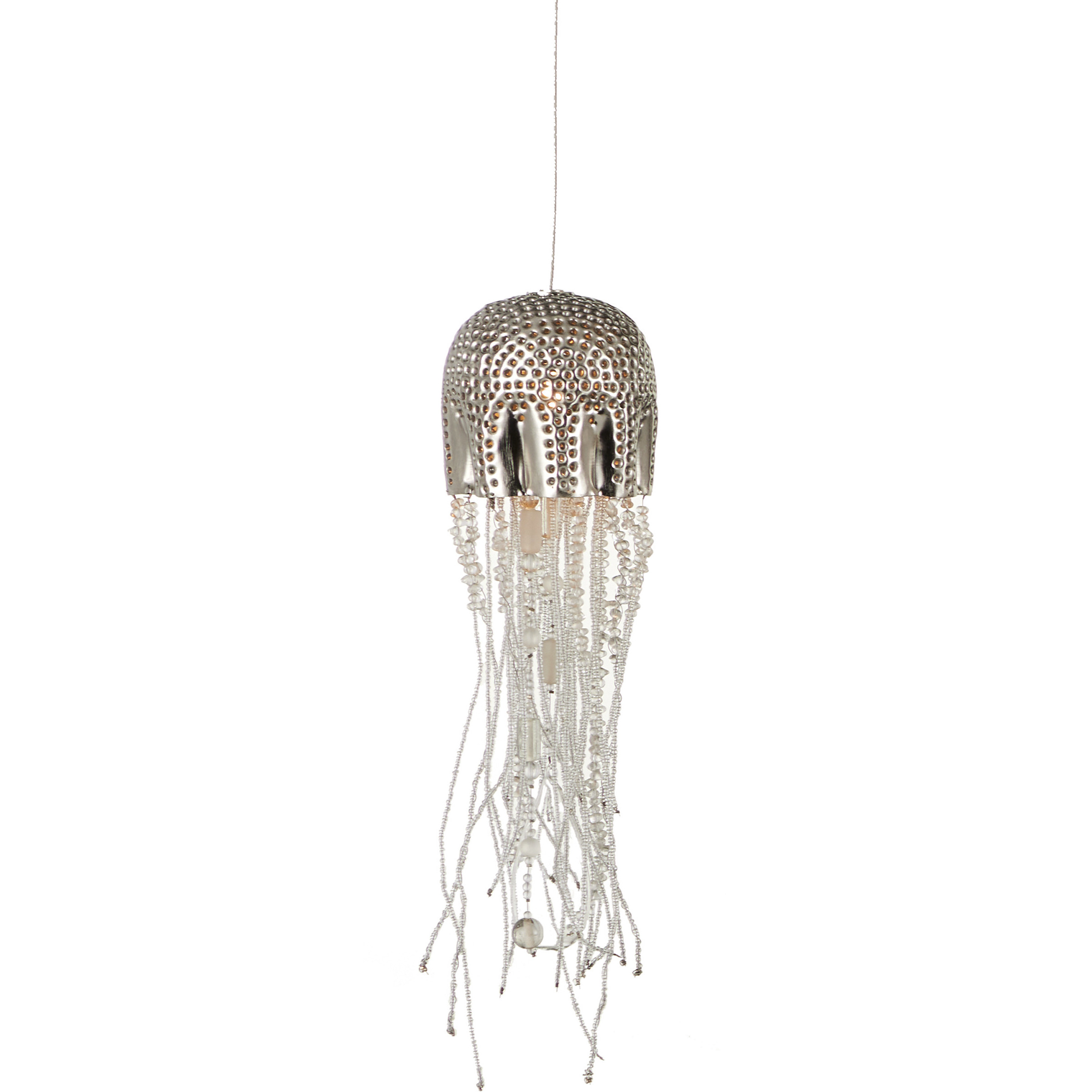 Medusa 1 Light 5.5 inch Silver Multi-Drop Pendant Ceiling Light