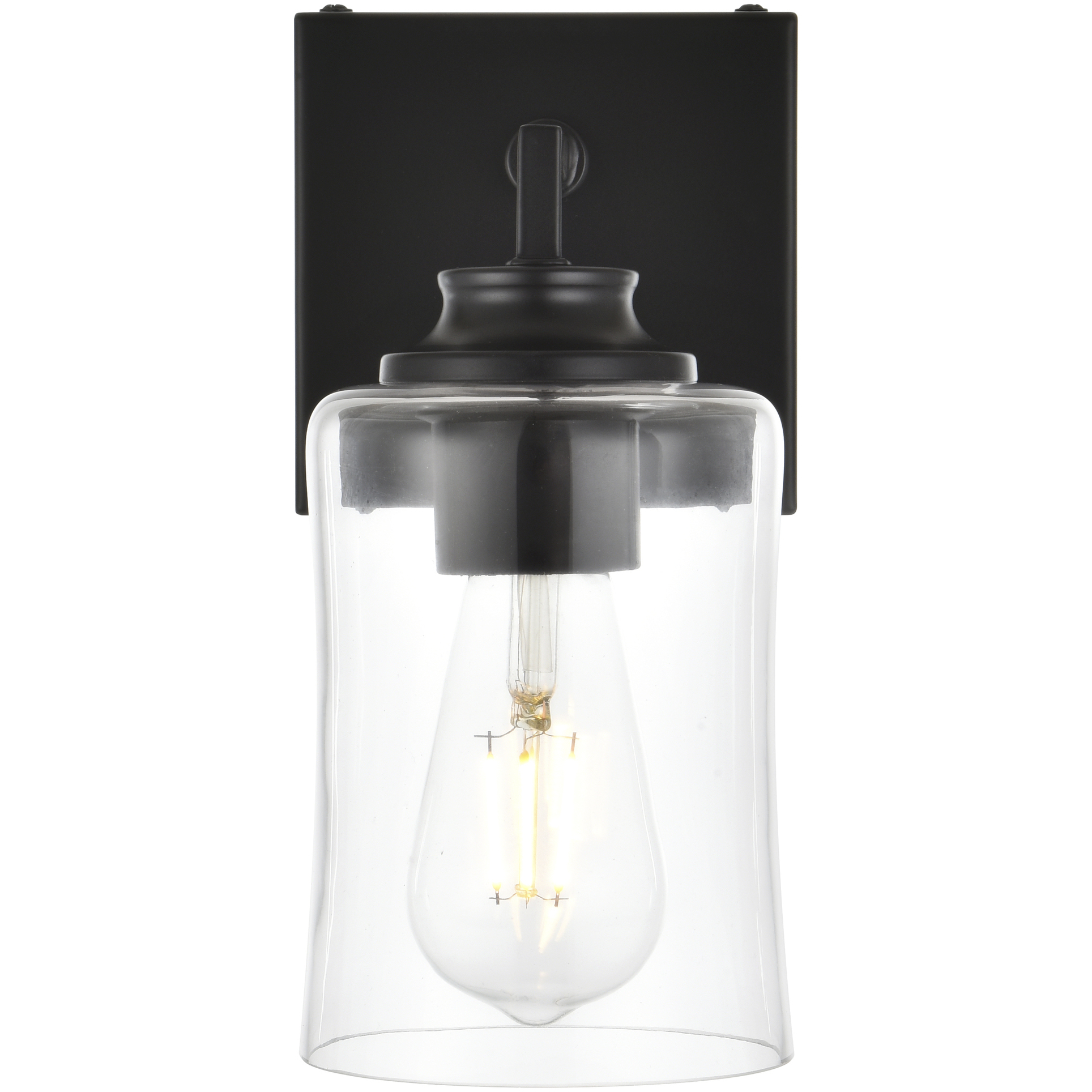 Ronnie 1 Light 5 inch Black Bath Sconce Wall Light